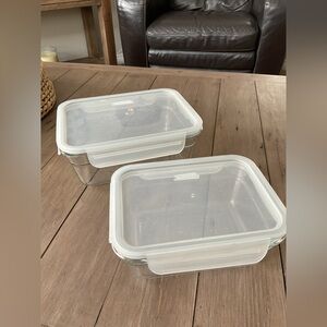 Glasslock Food Storage or Meal Prep Containers Set of 2